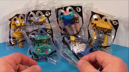 2014 ADVENTURE TIME SET OF 6 McDONALD'S HAPPY MEAL TOY'S VIDEO REVIEW