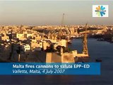 Malta fires cannons to salute EPP-ED