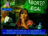 La diputada Gabriela Cerruti en la sesión sobre aborto no punible (27-9-12)