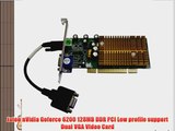 Jaton nVidia Geforce 6200 128MB DDR PCI Low profile support Dual VGA Video Card