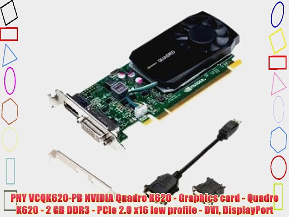PNY VCQK620-PB NVIDIA Quadro K620 - Graphics card - Quadro K620 - 2 GB DDR3 - PCIe 2.0 x16