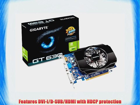 Gigabyte GeForce GT 630 2GB DDR3 PCI Express 2.0 DVI-I/D-SUB/HDMI Graphics Card GV-N630-2GI