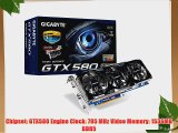 GIGABYTE GeForce GTX580 1536 MB DDR5 2DVI/Mini HDMI PCI-Express Video Card GV-N580UD-15I