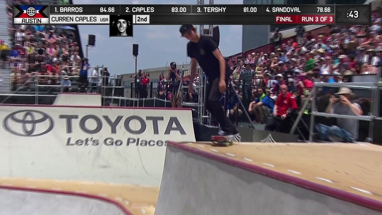Curren Caples en Or aux X-Games 2015 Skate Park
