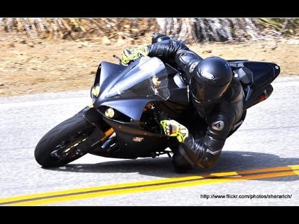 Mulholland HWY - R1 follows Aprilia Tuono, Ducati 1198 and MV Agusta F4 1000