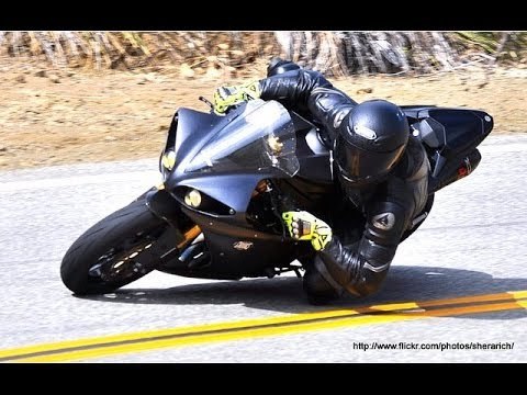 Mulholland HWY - R1 follows Aprilia Tuono, Ducati 1198 and MV Agusta F4 1000