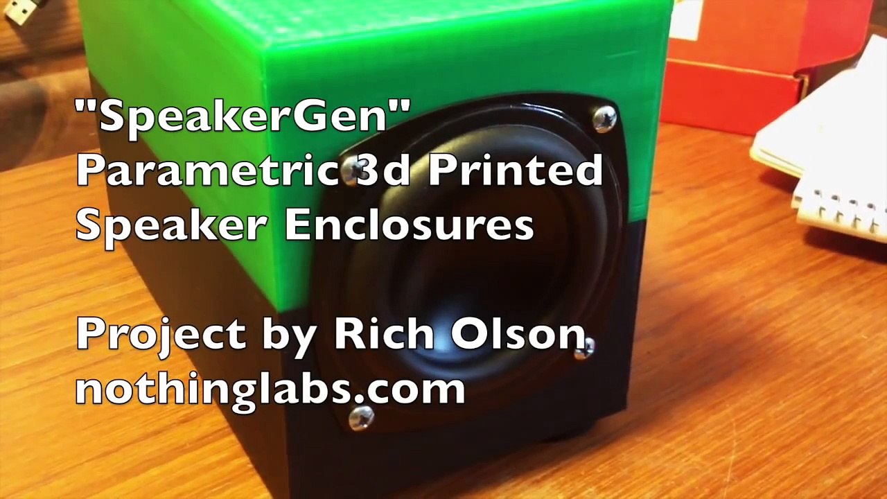 SpeakerGen - Parametric 3d Printed Speaker Enclosures