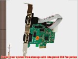 StarTech 2-Port Industrial PCI Express (PCIe) RS232 Serial Card with Power Output and ESD Protection