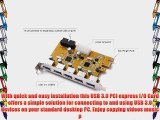 UtechSmart 5-Port Superspeed USB 3.0 PCI-E Express Expansion Card with 5V 4-Pin Power Connector