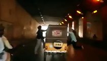 Girls having fun in a rickshaw