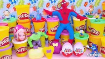 Peppa Pig Spider-Man Kinder Surprise Eggs Play Doh Frozen Barbie Nickelodeon