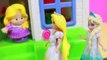 Disney TANGLED Rapunzel and Frozen Elsa Meet Fisher Price Little People Rapunzel