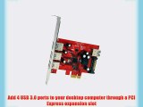 StarTech.com 4 Port SuperSpeed USB 3.0 PCI Express Card with SATA Power PEXUSB3S4