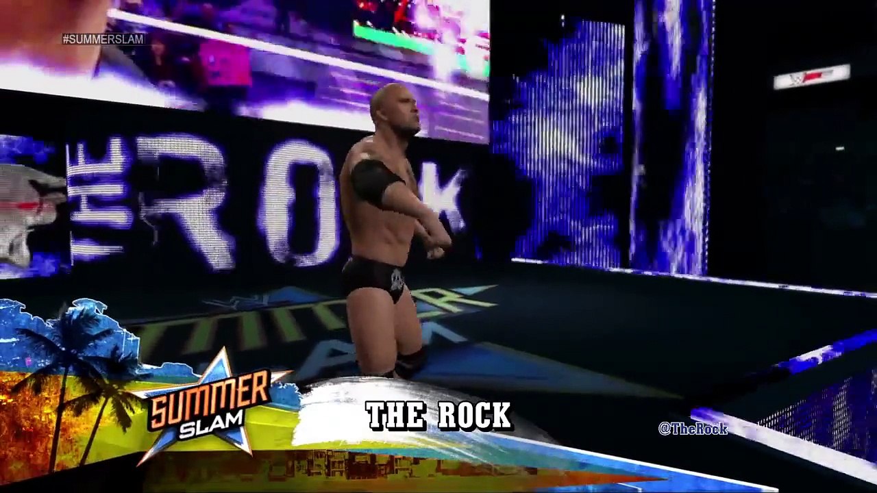 WWE 2K15 The Rock vs Ryback Normal Match at SummerSlam 2015 (PS4) HD