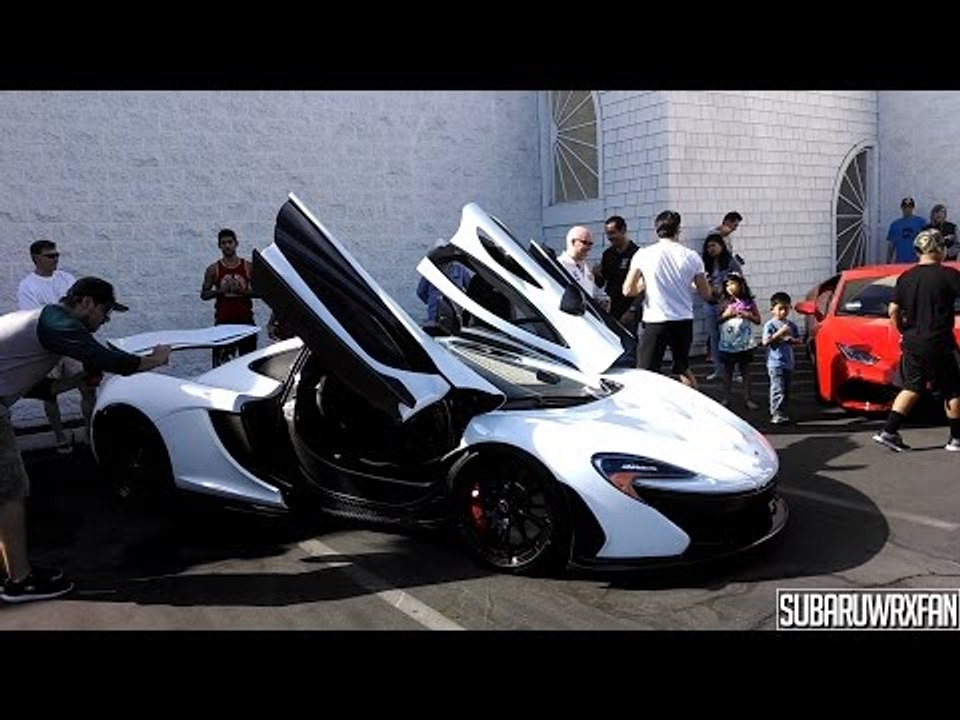 2 McLaren P1s! Lamborghini Newport Beach 10-4-14