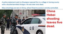 China Hebei shooting leaves five dead - Two police officers and suspected gunman among the dead