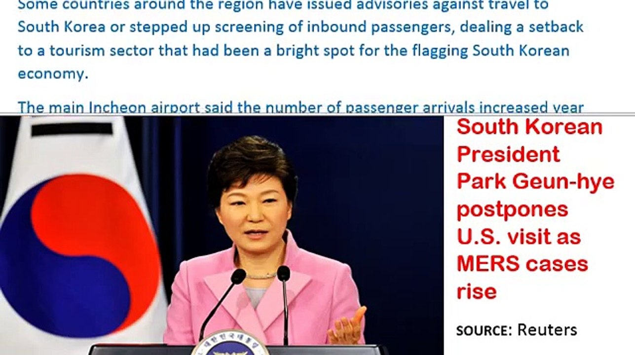 South Korean President Park Geun-hye postpones U.S. visit as MERS cases rise