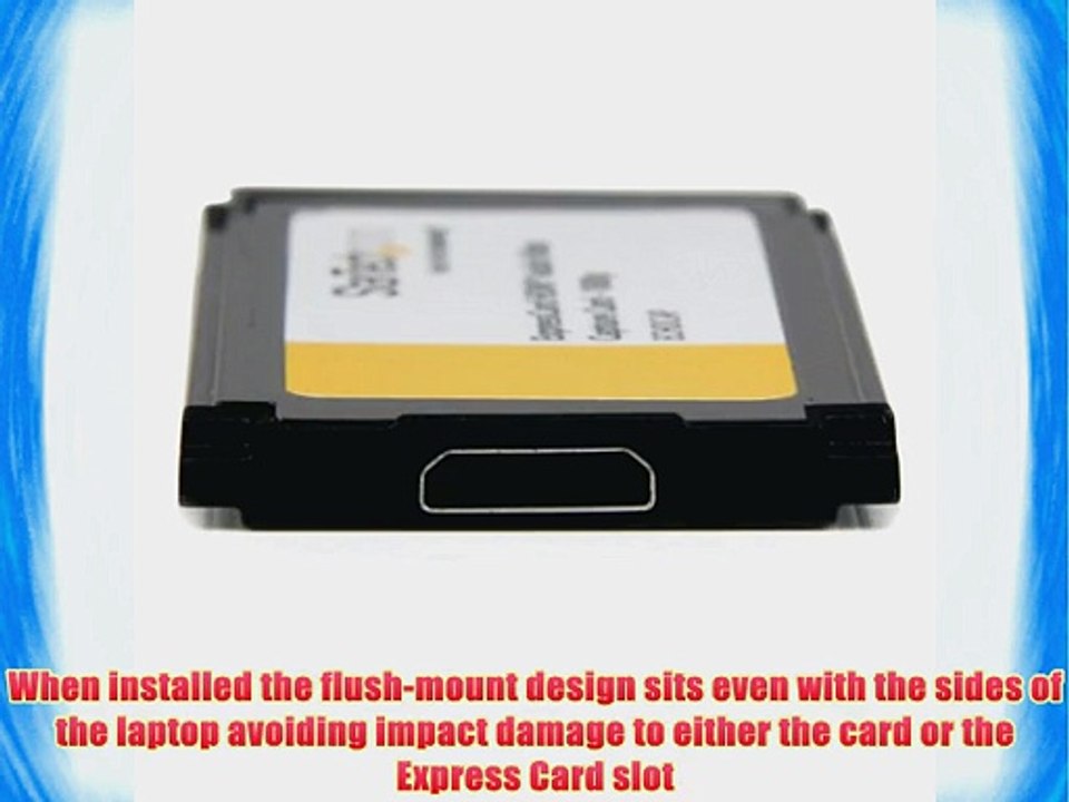 StarTech.com HDMI to ExpressCard HD Video Capture Card Adapter 1080p TV Tuners and Video Capture