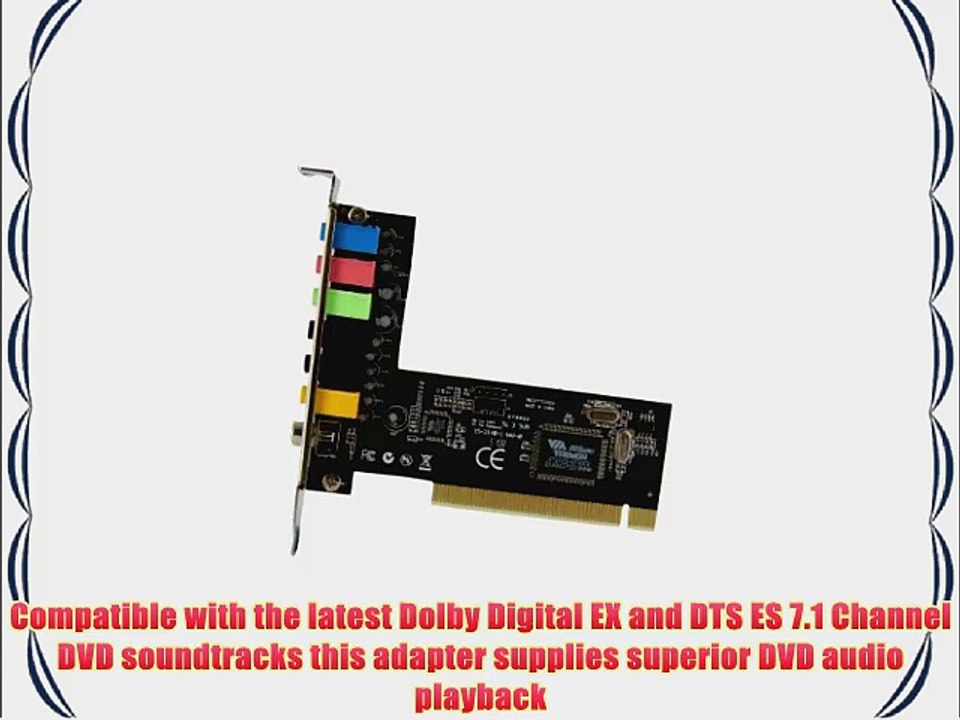 StarTech.com 7.1 Channel PCI Digital Surround Sound Adapter Card - 24 Bit PCISOUND7