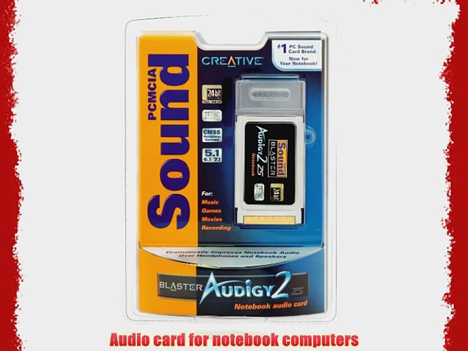 Creative Sound Blaster Audigy 2 ZS Notebook Clamshell Sound Card (53SB053000003)