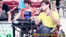 Disabled entertainer begging（3） | Amputee | Amputee Woman