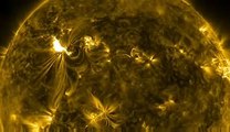 تصوير حقيقي للانفجار الشمسي من قمر صناعي لوكالة ناسا
