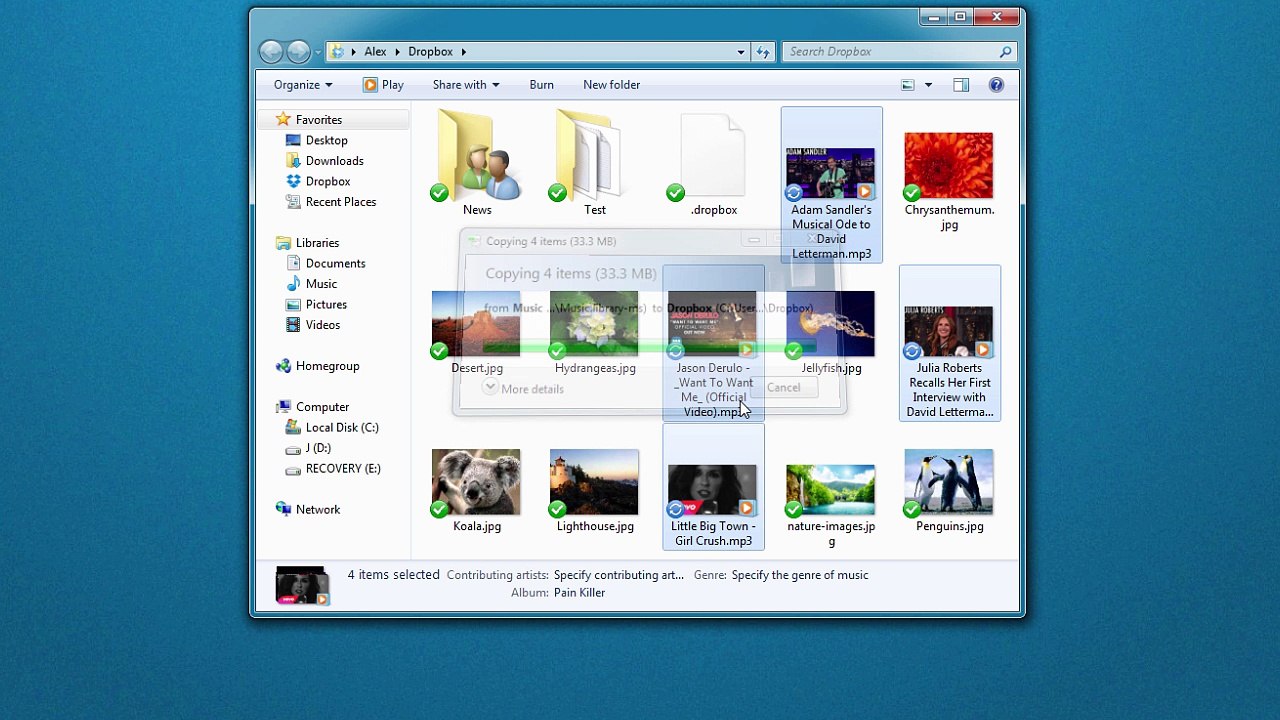 Как делиться файлами в Dropbox