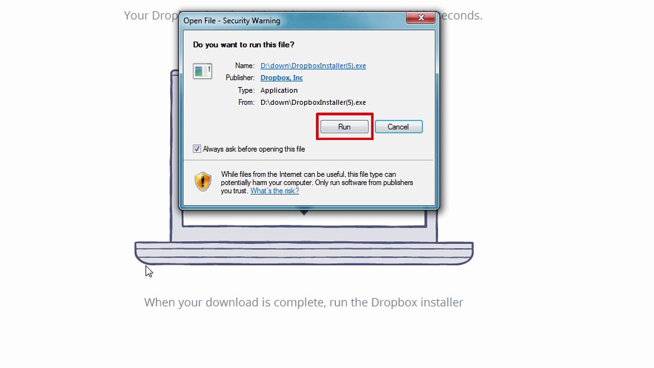 Как создать профиль в Dropbox