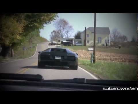 Following Straight-Piped Murcielago in Superleggera!