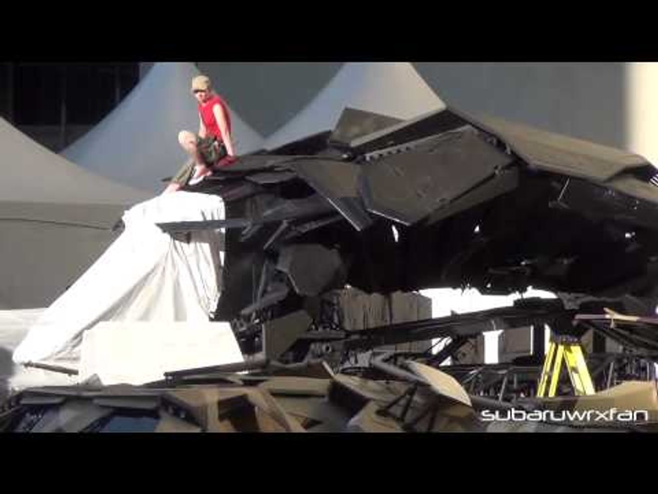 Girl Sitting on The Bat! +Tumblers! (The Dark Knight Rises Filming)