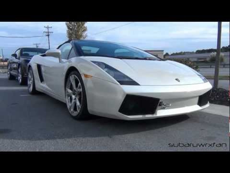 Balloon White Gallardo Spyder with Red Interior!