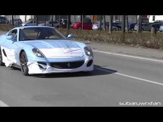 Baby Blue 599 GTO in Maranello! Rare Color!