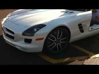 White Mercedes-Benz SLS AMG