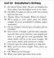 Listening Practice Through Dictation 1 - Unit 24 Grandfather’s Birthday (Repeat 10 times)