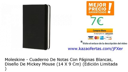 Moleskine - Cuaderno De Notas Con Páginas Blancas, Diseño De Mickey Mouse
