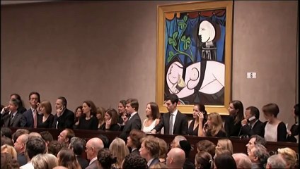 Enchère record  tableau de Pablo Picasso "Nu au plateau de Sculpteur" acheté pour 100,000,000 $