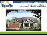 Pictures of Craftsman Home Designs - HPG-1509B-1 Video Walkthrough