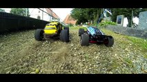 RC Downhill Battle II | Traxxas E-revo 1/16 VXL vs. Summit 1/16 VXL