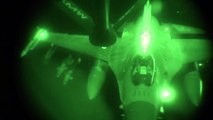 US Islamic State Operations in Syria | Night Vision Aerial Refueling 9/23/14