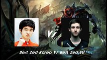 Best Zed Korea (Faker) VS Best Zed EU (Bjergsen) - Godly Mechanic Comparison