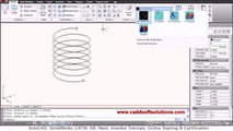 AutoCAD 3D Helix Command, Spring, Threads Tutorial | AutoCAD 2010