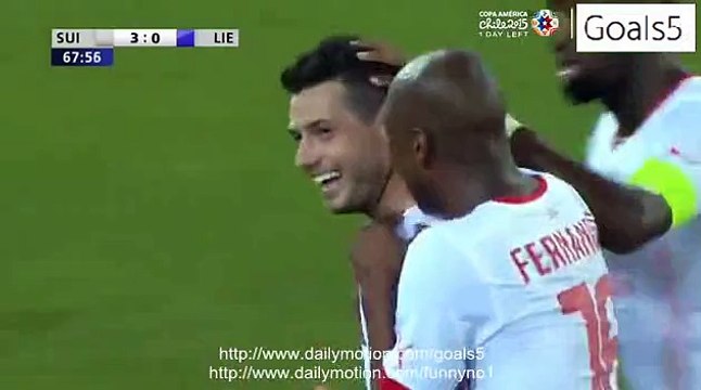 Blerim Dzemaili 2 nd Goal Switzerland 3 - 0 Liechtenstein Friendly Match 10-5-2015