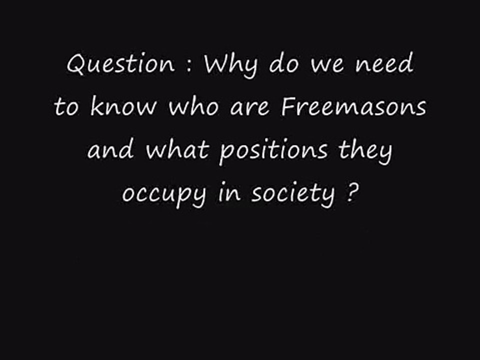 How to Find A Freemason Today(2008) USA, Europe or UK