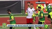 Las bromas entre Gerard Piqué y Iker Casillas entrenamiento Selección España • 2015