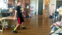 Mini basketball trick shots