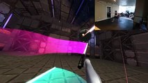 Un jeu de sabre laser en réalité virtuelle