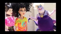 DisneyCarToys Ursula, Maleficent & Mother Gothel Disney Barbie Dolls Ice Bucket Challenge for ALS