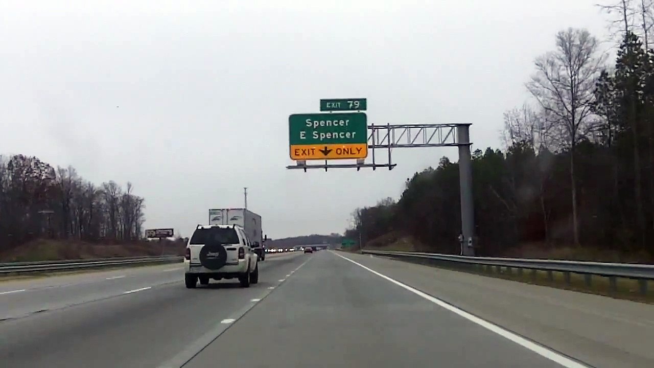 Interstate-85 leading to Spencer, North Carolina