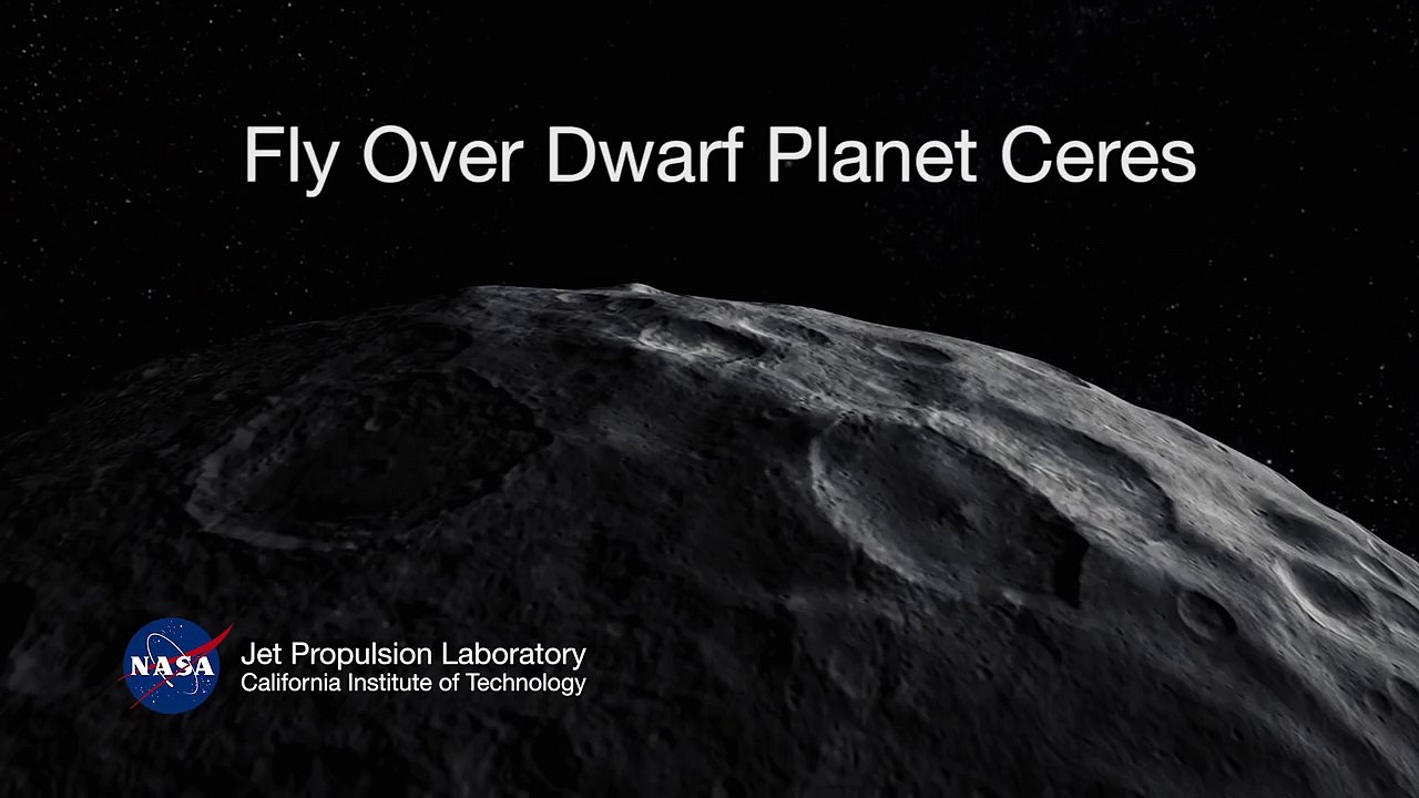 Fly Over Dwarf Planet Ceres - HD