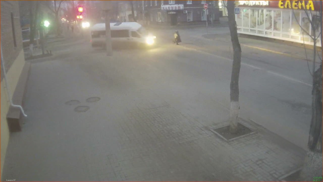 Woman Miraculously Evades Minibus Crash by Inches